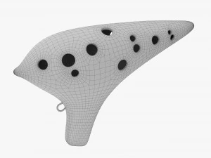 Ocarina Wind Music Instrument 3D Model