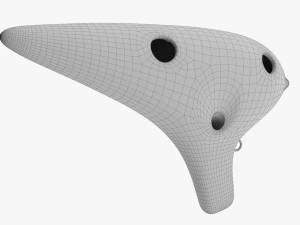 Ocarina Wind Music Instrument 3D Model