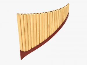 パンフルート 25本管 3Dモデル