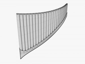 Pan Flute 25-Pipe 3D Model