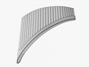 Pan Flute 25-Pipe 3D Model