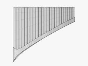 Pan Flute 25-Pipe 3D Model