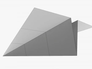 Aeroplano di carta 01 Modello 3D