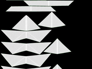 Papierowy statek Model 3D