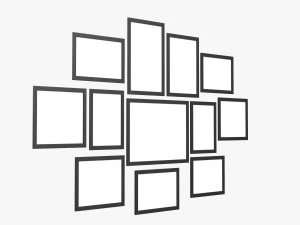 Photo Frame Set 01 3D Model