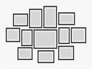 Photo Frame Set 01 3D Model