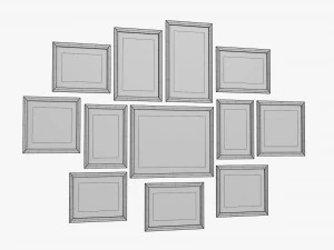 Photo Frame Set 01 3D Model