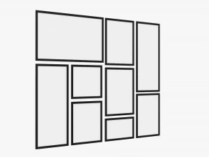 Photo Frame Set 02 3D Model