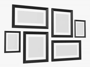 Photo Frame Set 03 3D Model