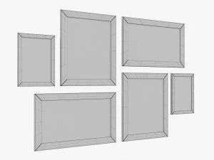 Photo Frame Set 03 3D Model