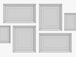 Photo Frame Set 03 3D Model