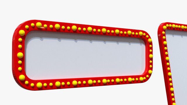 Retro Light Frame Set 3D Model in Wall lights 3DExport