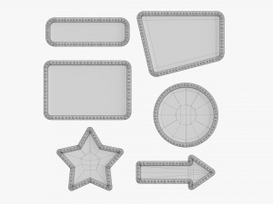 Retro Light Frame Set 3D Model