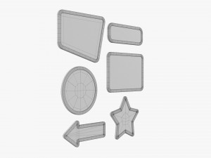 Retro Light Frame Set 3D Model