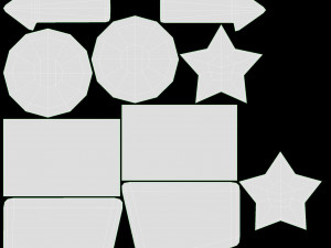 Retro Light Frame Set 3D Model