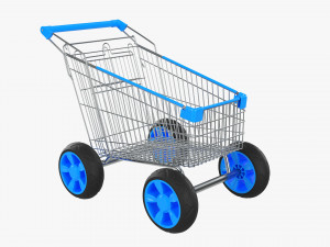 Shopping Cart With Big Wheels 01 3D Model