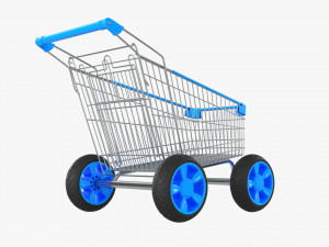 Shopping Cart With Big Wheels 01 Modèle 3D