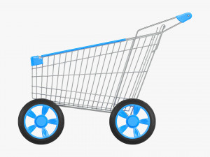 Shopping Cart With Big Wheels 01 Modèle 3D