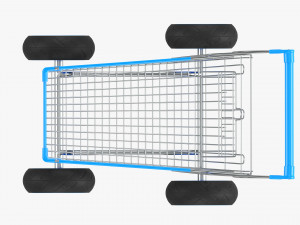 Shopping Cart With Big Wheels 01 Modèle 3D