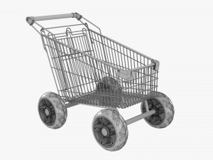 Shopping Cart With Big Wheels 01 Modèle 3D