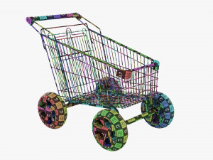 Shopping Cart With Big Wheels 01 Modèle 3D