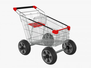 Shopping Cart With Big Wheels 02 3D Model