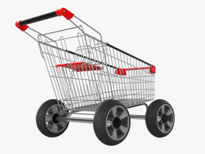 Shopping Cart With Big Wheels 02 Modelo 3D