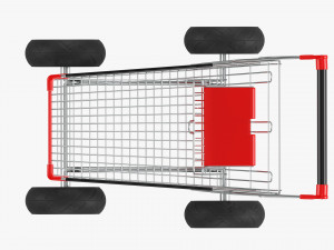 Shopping Cart With Big Wheels 02 Modelo 3D