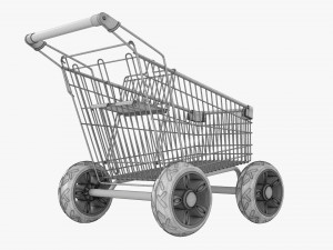 Shopping Cart With Big Wheels 02 Modelo 3D