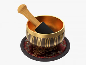 Tigela de canto tibetana Modelo 3D