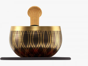 Tigela de canto tibetana Modelo 3D
