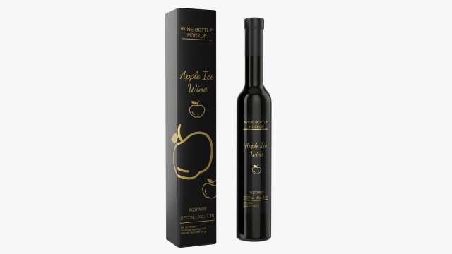 Wine Bottle Mockup 17 Paper Box Modello 3D .c4d .max .obj .3ds .fbx .stl .blend 