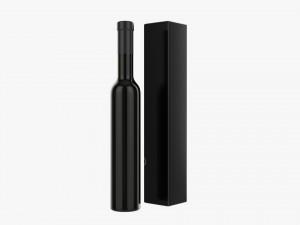 Wine Bottle Mockup 17 Paper Box Modello 3D