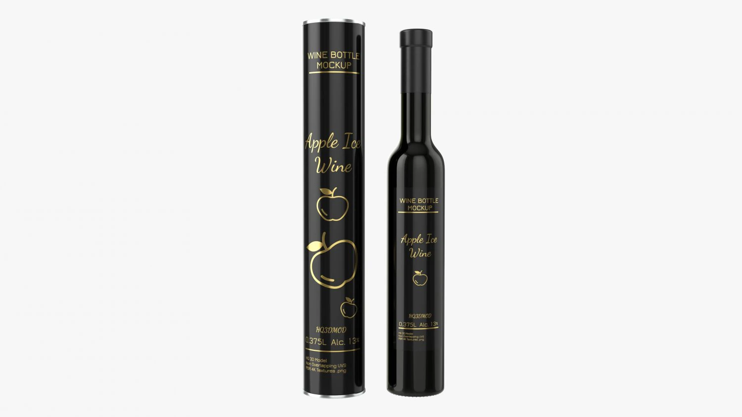 Wine Bottle Mockup 17 Tin Tube 3D Model .c4d .max .obj .3ds .fbx .stl .blend 