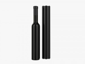 Wine Bottle Mockup 17 Tin Tube Modèle 3D