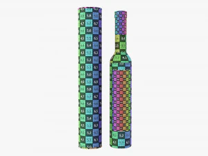 Wine Bottle Mockup 17 Tin Tube 3D Model