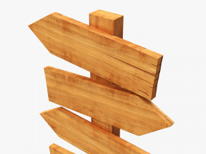Wooden Signboards 02 3D Model