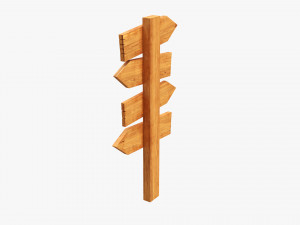 Wooden Signboards 02v2 Modelo 3D
