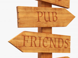 Wooden Signboards 02v2 Modelo 3D