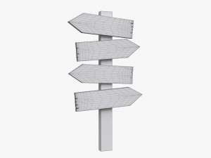 Wooden Signboards 02v2 Modelo 3D