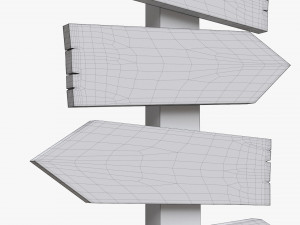 Wooden Signboards 02v2 Modelo 3D