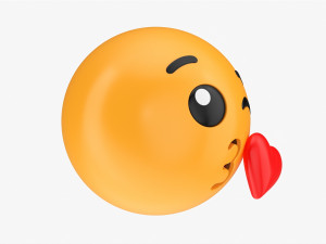 Emoji 002 Throwing A Kiss 3D मॉडल