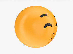Emoji 003 Kissing With Closed Eyes Modelo 3D