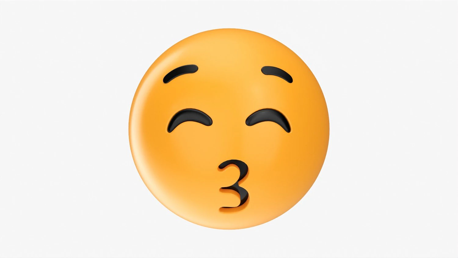Emoji 004 Winking 3D Model .c4d .max .obj .3ds .fbx .stl .blend 