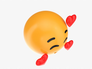Emoji 005 Smiling With Three Hearts 3D मॉडल