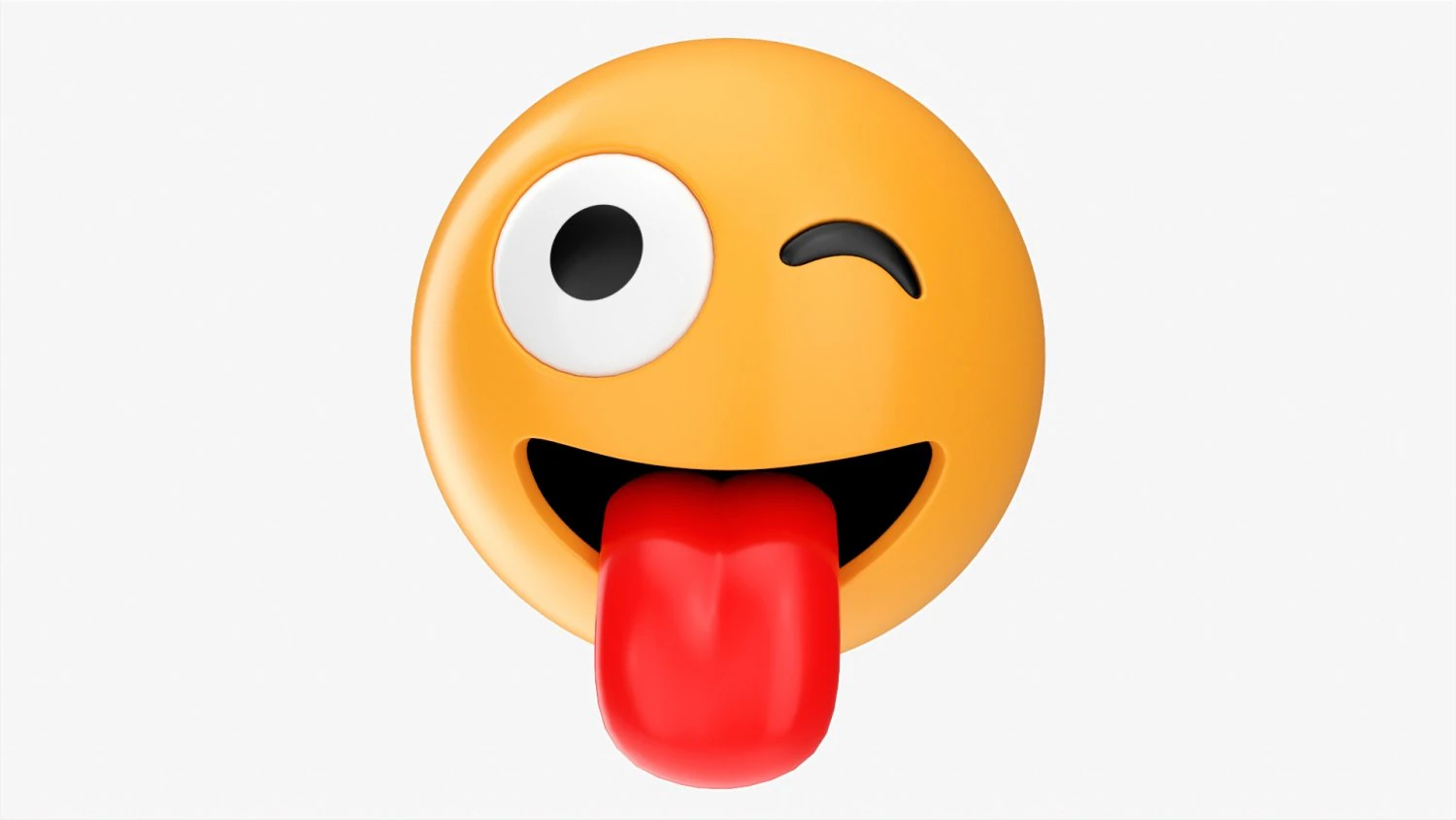 Emoji 006 Stuck-Out Tongue And Winking Eye 3D Model .c4d .max .obj .3ds .fbx .stl .blend 
