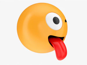 Emoji 006 Stuck-Out Tongue And Winking Eye 3D Model
