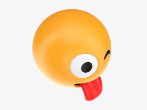 Emoji 006 Stuck-Out Tongue And Winking Eye 3D Model