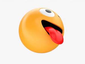 Emoji 006 Stuck-Out Tongue And Winking Eye 3D Model