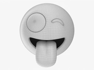 Emoji 006 Stuck-Out Tongue And Winking Eye 3D Model